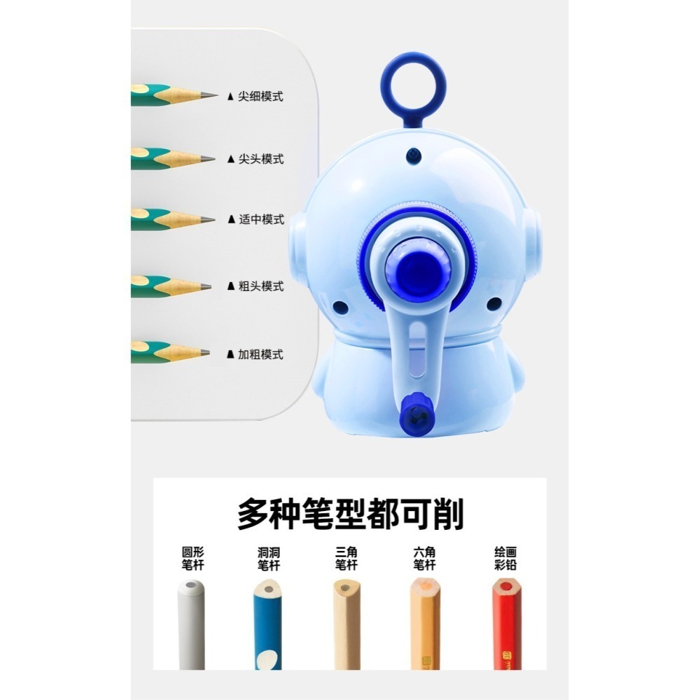 『來人客』貓太子 第二代可調節削筆機 削鉛筆機 手搖削鉛筆機 傳統削鉛筆機 削鉛筆 粗細鉛筆 削筆器 五段粗細 色鉛筆-細節圖3