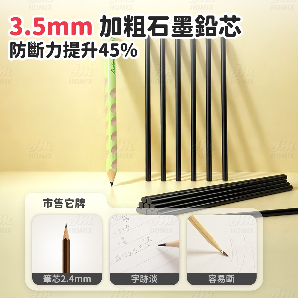 『來人客』貓太子 彩色加大號洞洞筆 HB 2B 兒童鉛筆 粗三角鉛筆 洞洞筆 2B鉛筆 大三角鉛筆 粗鉛筆-細節圖8