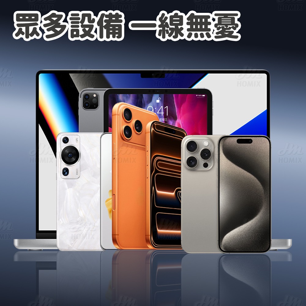 『來人客』倍魔240w笑臉四合一快充數據線 編織線 充電線 type c 充電 雙Type-c 快充線 PD充電線-細節圖9