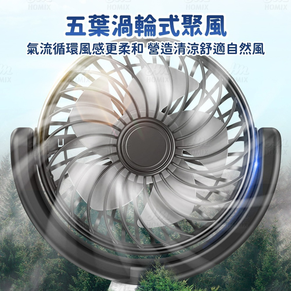 『來人客』F4209 汽車後座雙頭風扇 車載風扇 USB風扇 雙頭風扇 車用風扇 後座風扇 桌上型風扇 車上風扇-細節圖5