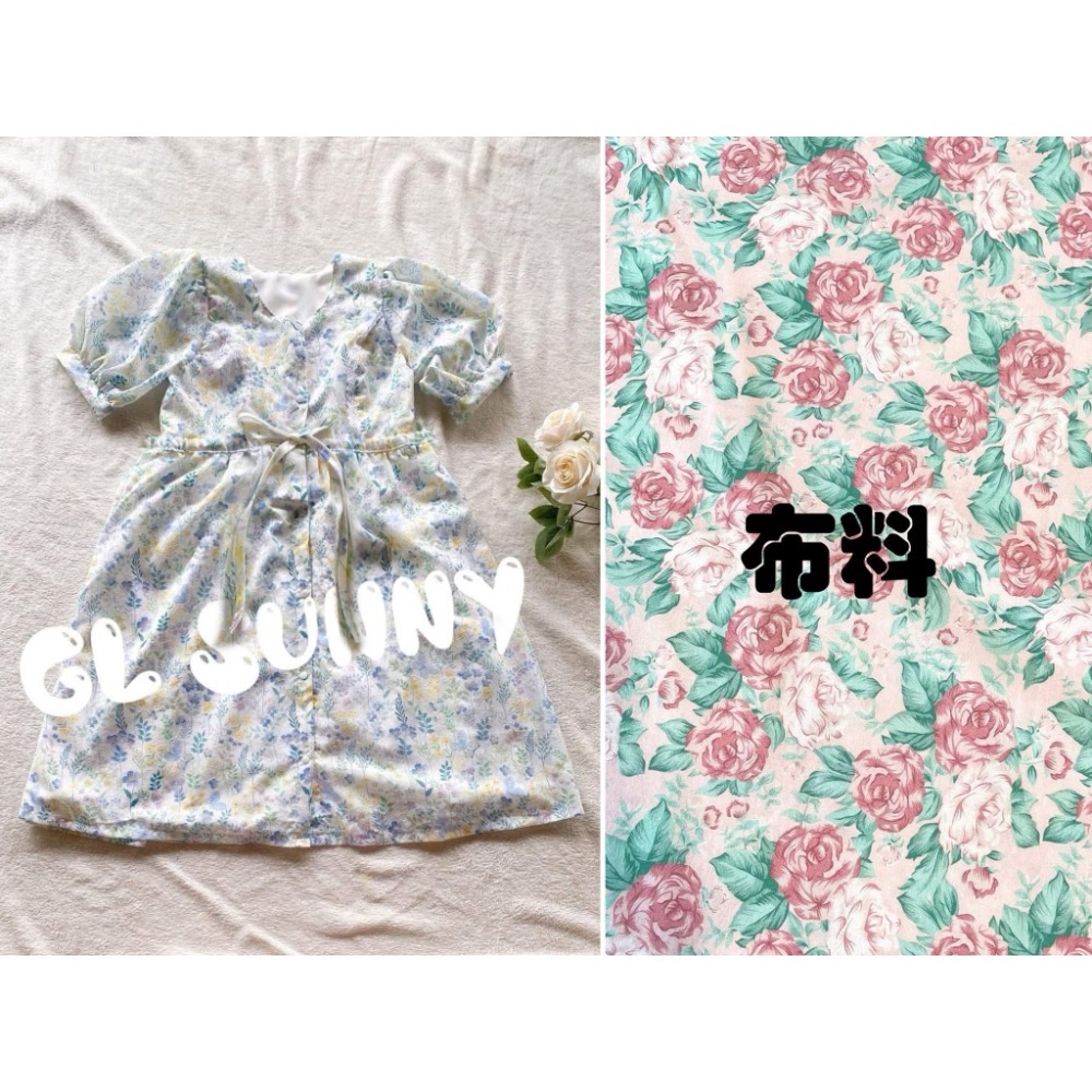 全新GL家 媽媽洋-藍玫瑰 M-細節圖3