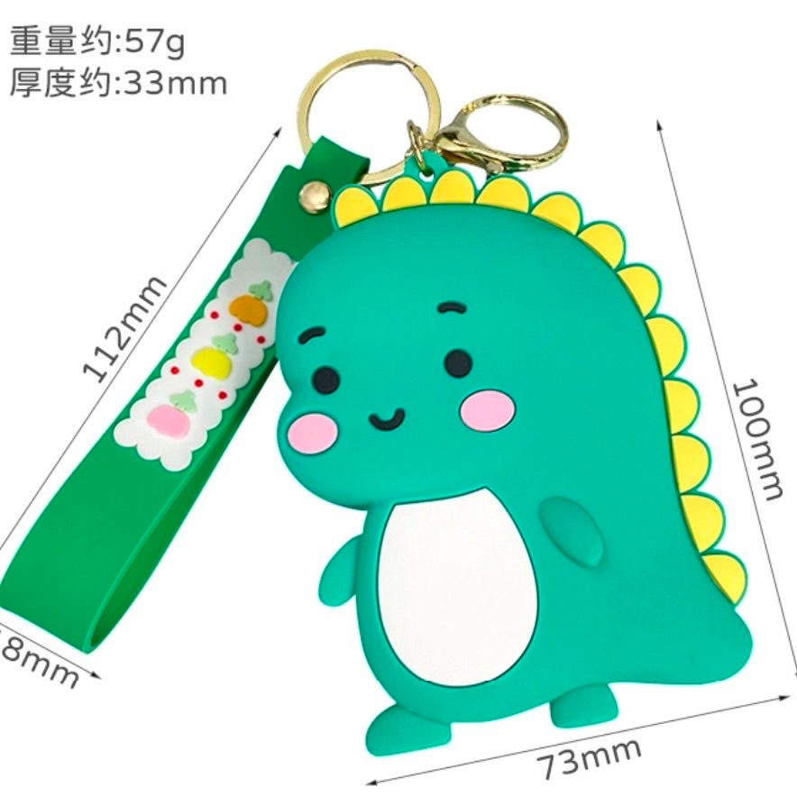 恐龍硅膠零錢包鑰匙鏈 小錢包 汽車鑰匙掛件 小零錢包-細節圖3