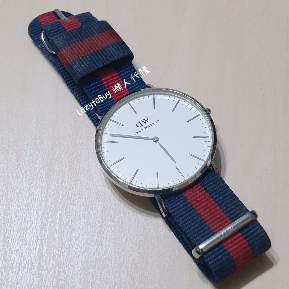 【二手現貨】DW 經典時尚皮帶款腕錶 銀框 40mm 手錶 無保固 中性錶 男錶 Daniel Wellington-細節圖2
