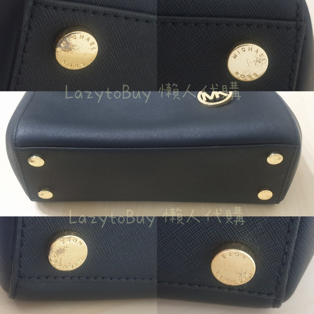 【二手現貨】 Michael Kors KELLEN 金字防刮手提包 殺手包 肩背包 斜背包 MK（已絕版）-細節圖6