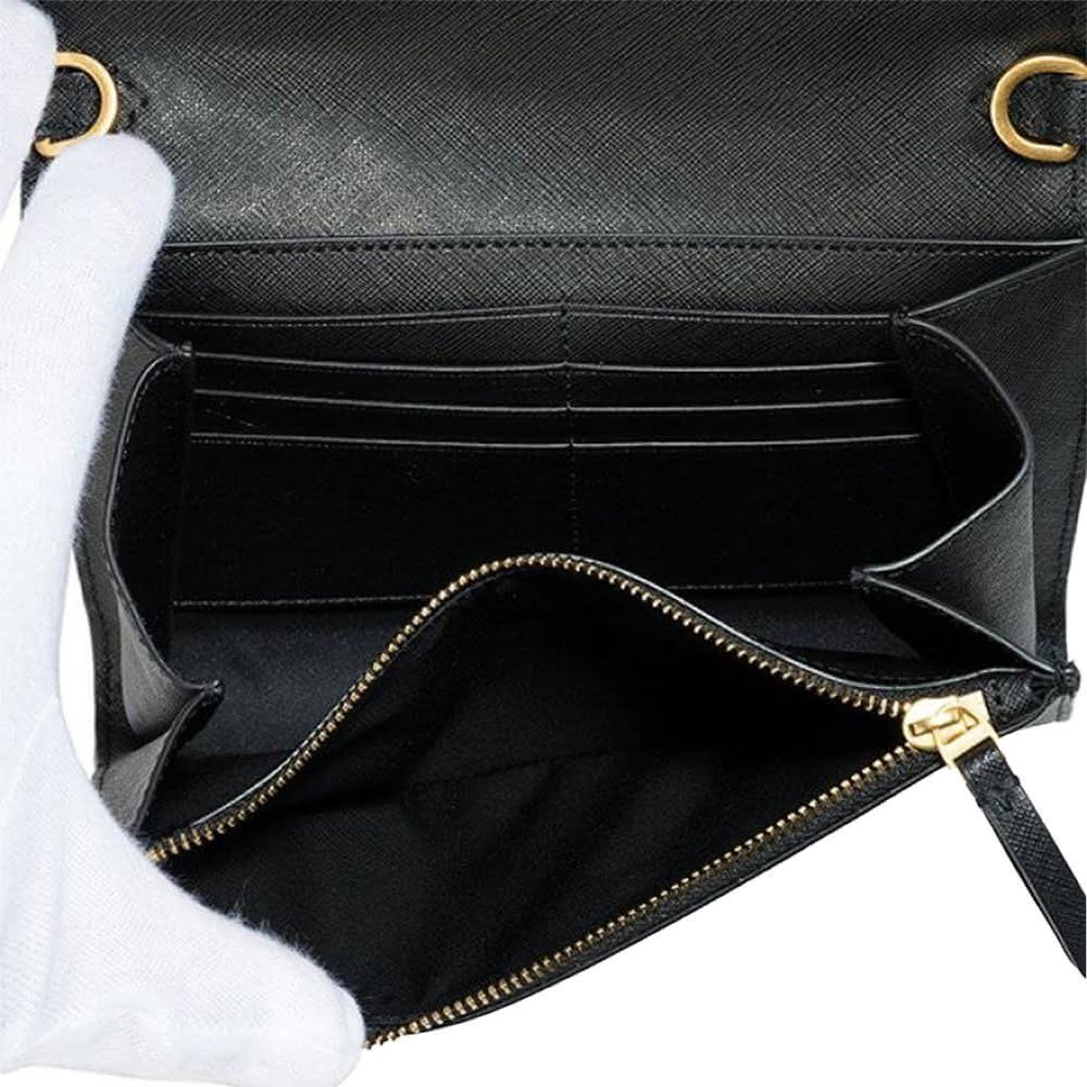 【現貨】TORY BURCH 經典LOGO防刮皮革鍊帶WOC包 黑色 肩背包 側背包 斜背包 TB-細節圖7