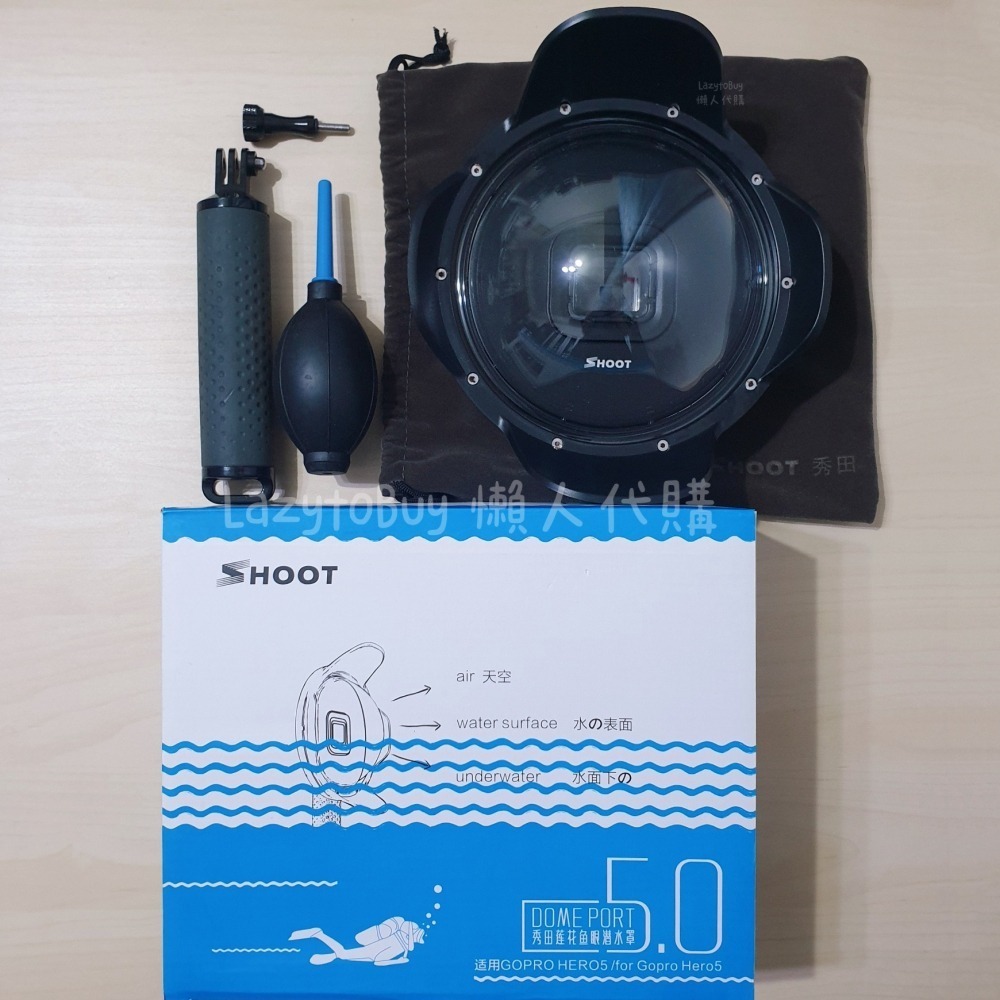 【二手現貨】GoPro HERO5 原廠全配不拆售 27oPro 秀田蓮花魚眼潛水罩 Shoot 官方正品-細節圖7