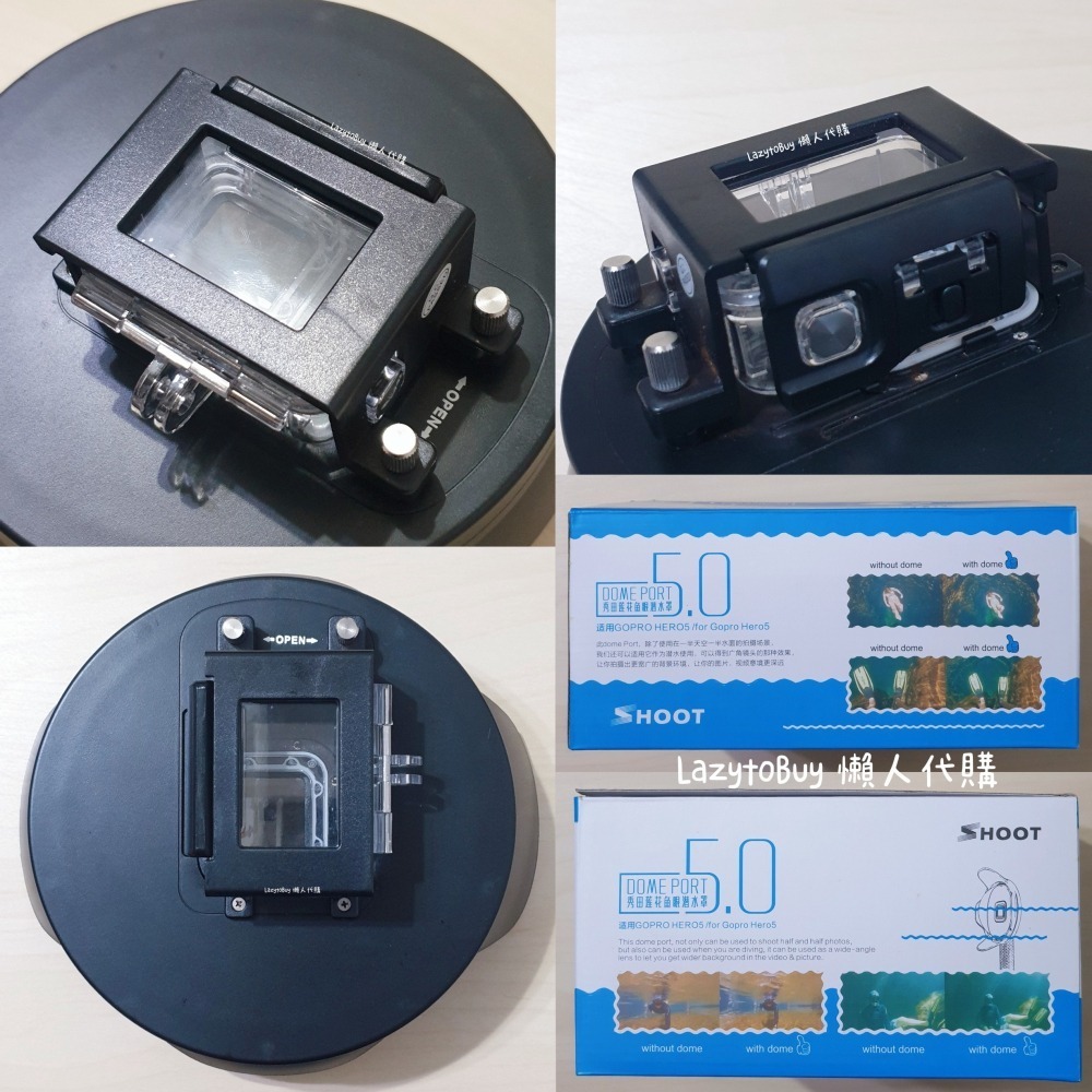 【二手現貨】GoPro HERO5 原廠全配不拆售 27oPro 秀田蓮花魚眼潛水罩 Shoot 官方正品-細節圖8