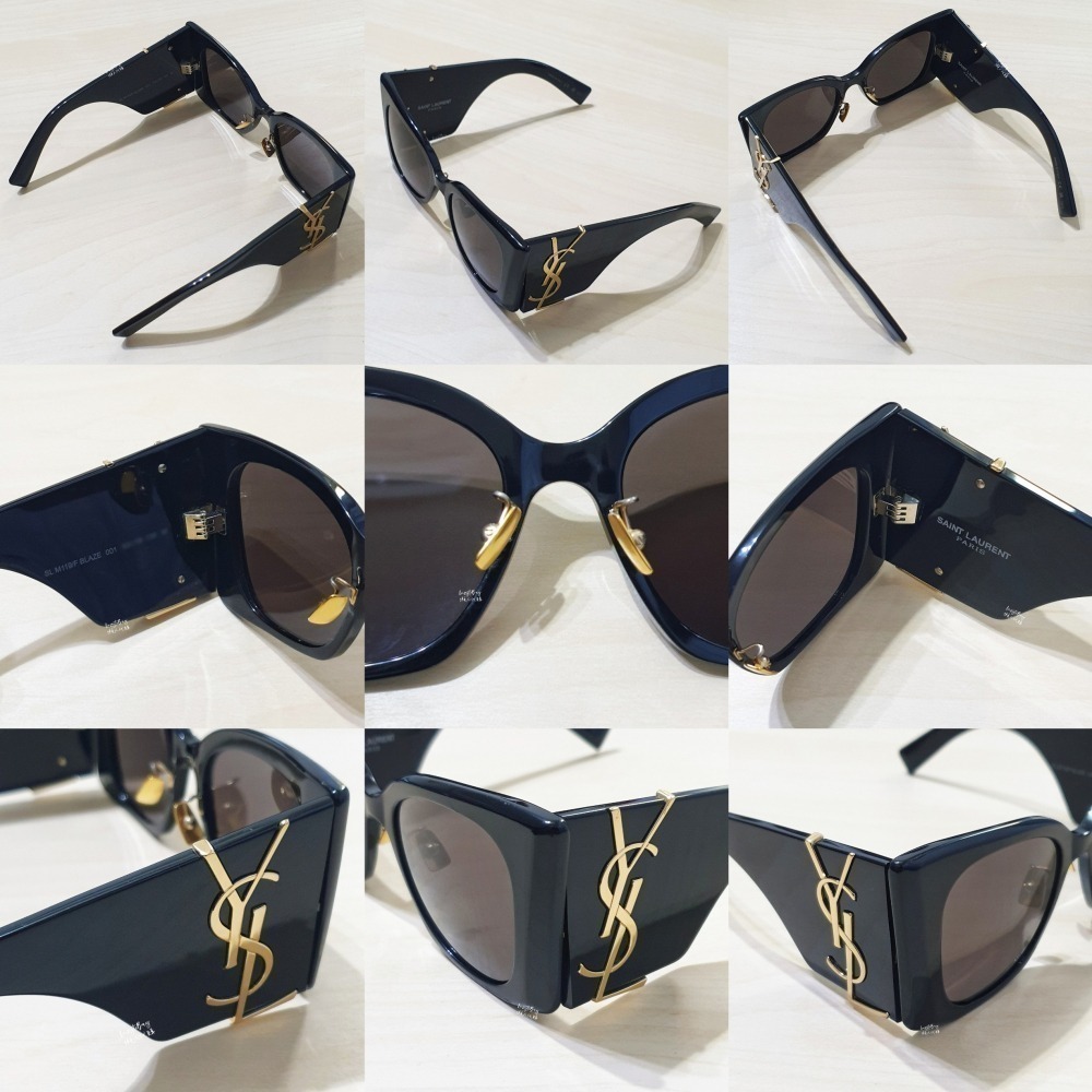 【二手現貨】YSL 墨鏡 SL M119/F BLAZE 太陽眼鏡 黑色 官方正品 聖羅蘭-細節圖4