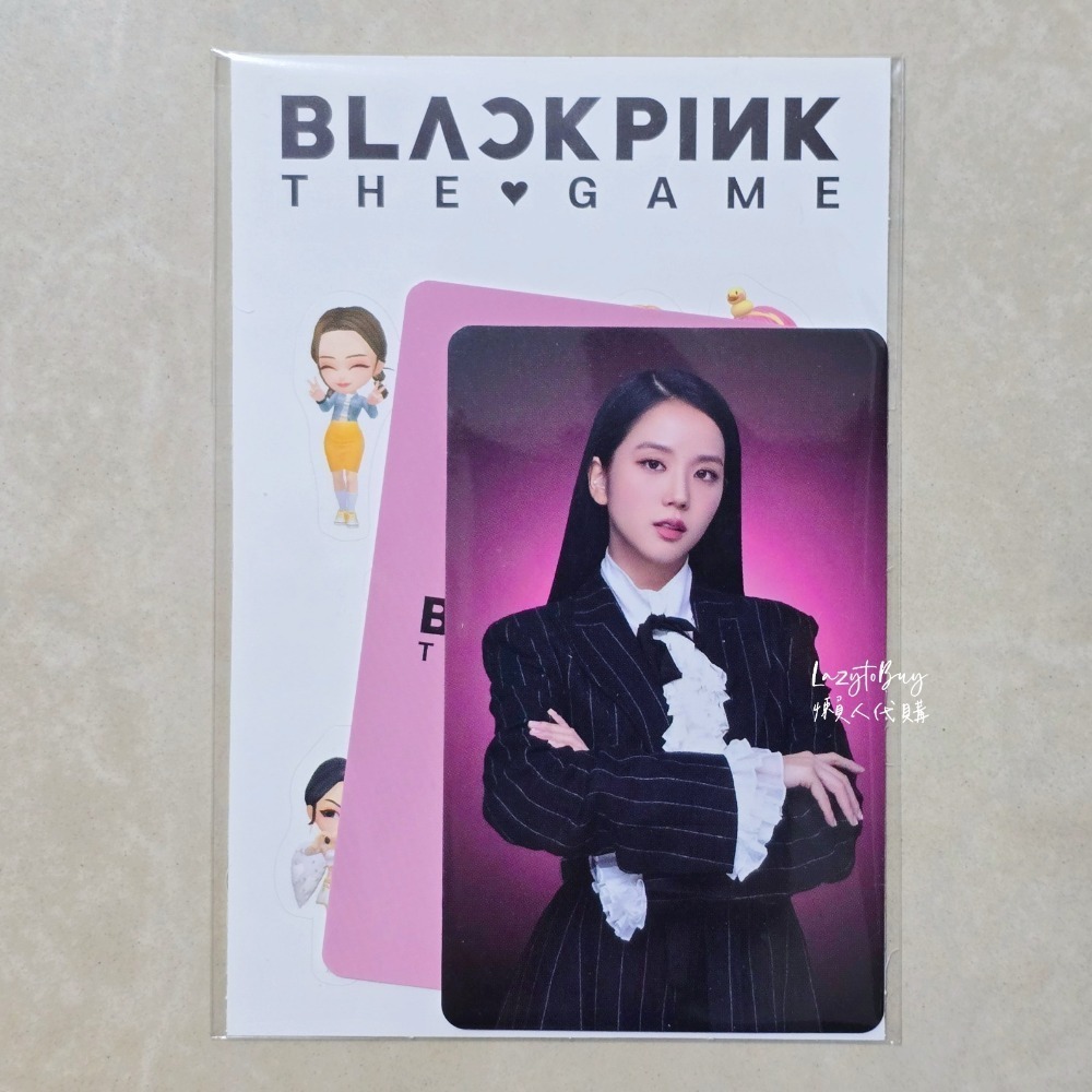 JISOO小卡+遊戲序號卡+貼紙