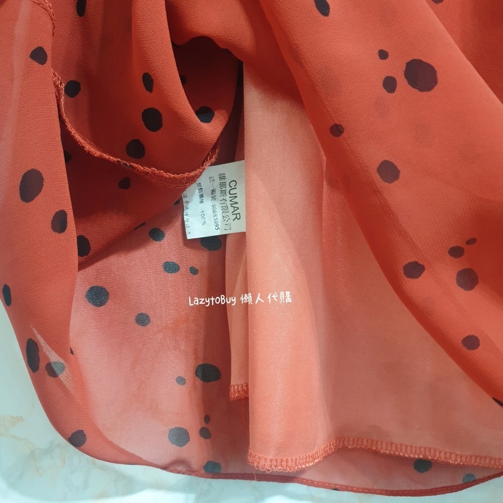 【二手現貨】 CUMAR 氣質領巾雪紡襯衫 無袖襯衫 假兩件式 粉領時尚 百貨專櫃貨 義大利品牌 官方正品-細節圖3