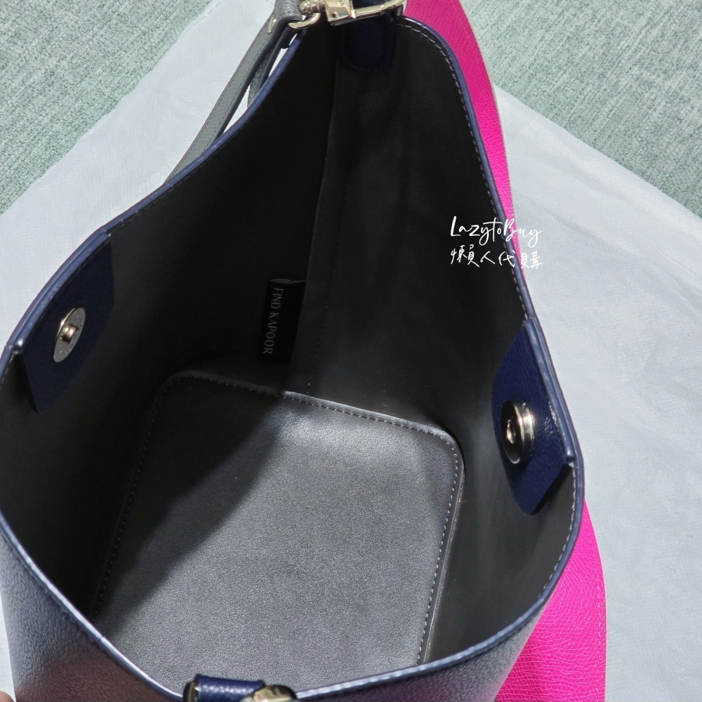 【二手現貨】Find Kapoor 字母系列水桶包 深藍色 Pingo 20 肩背包 斜背包 側背包 包包 官方正品-細節圖5