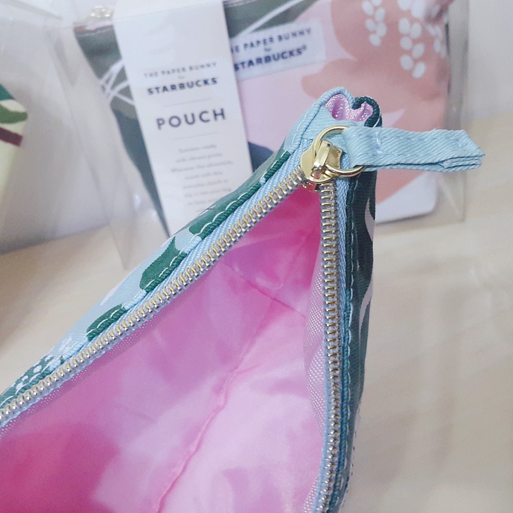 【現貨】星巴克 x The Paper Bunny 聯名 化妝包 收納包 新加坡限定 Starbucks（絕版品）-細節圖3