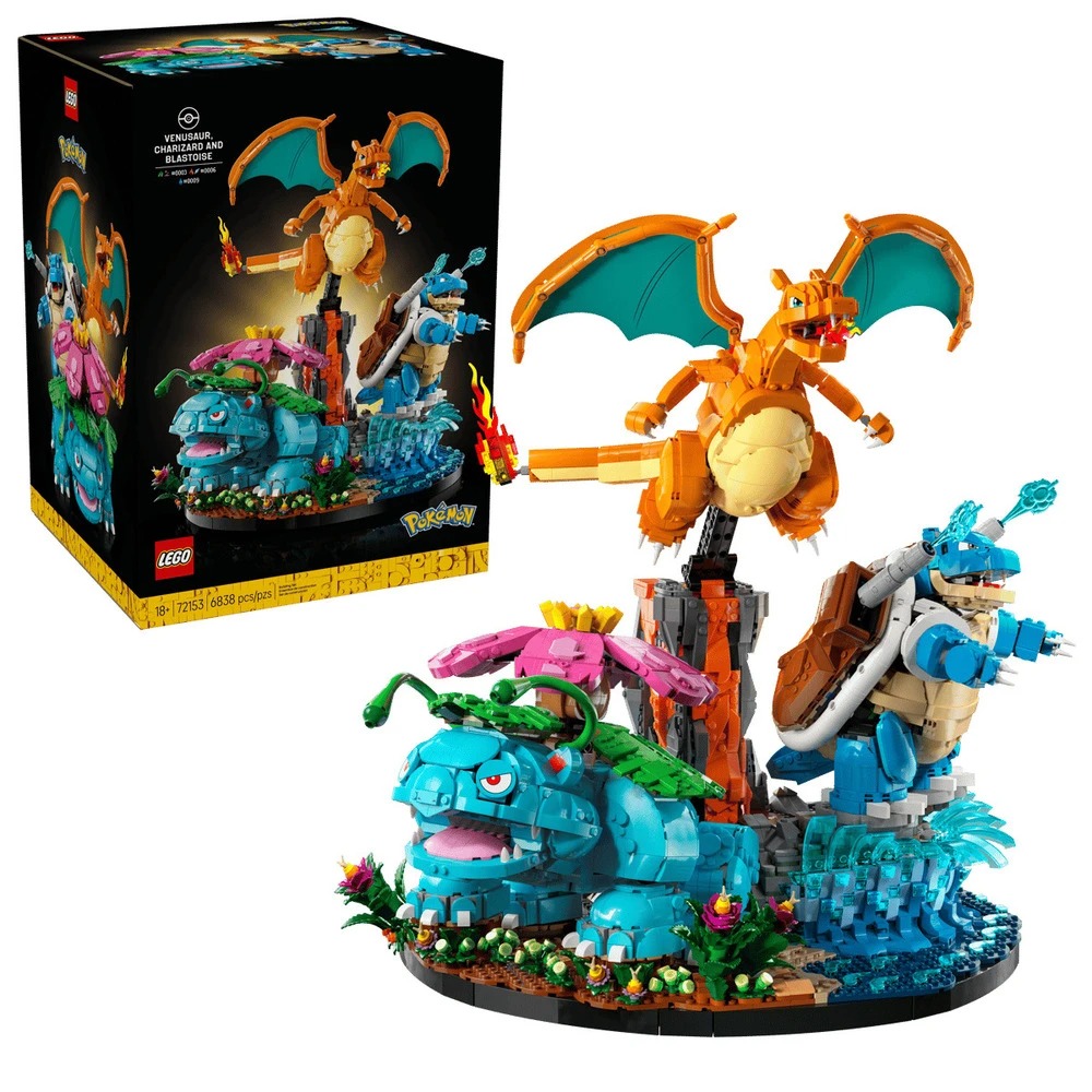 【現貨】LEGO 樂高 72153 御三家 噴火龍 妙蛙花 水箭龜 寶可夢系列 Pokemon 神奇寶貝 官方正版 模型-細節圖3