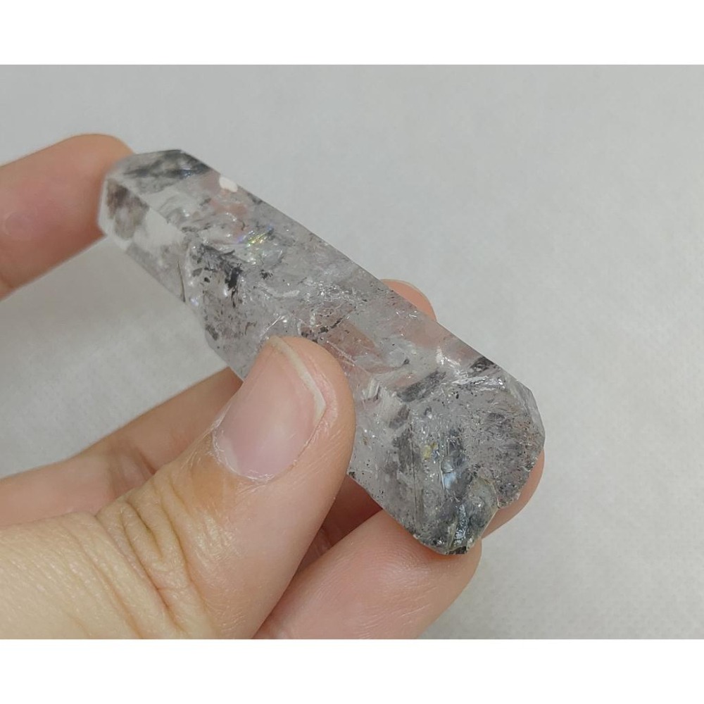 0127 天然白水晶柱 內含鏡鐵礦-細節圖4