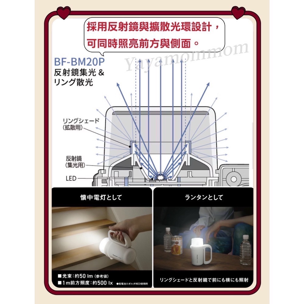 日本🇯🇵 Panasonic 國際牌 LED手電筒  BF-BM20P-W 電池式 顯示剩餘電量 可連續使用24小時-細節圖5