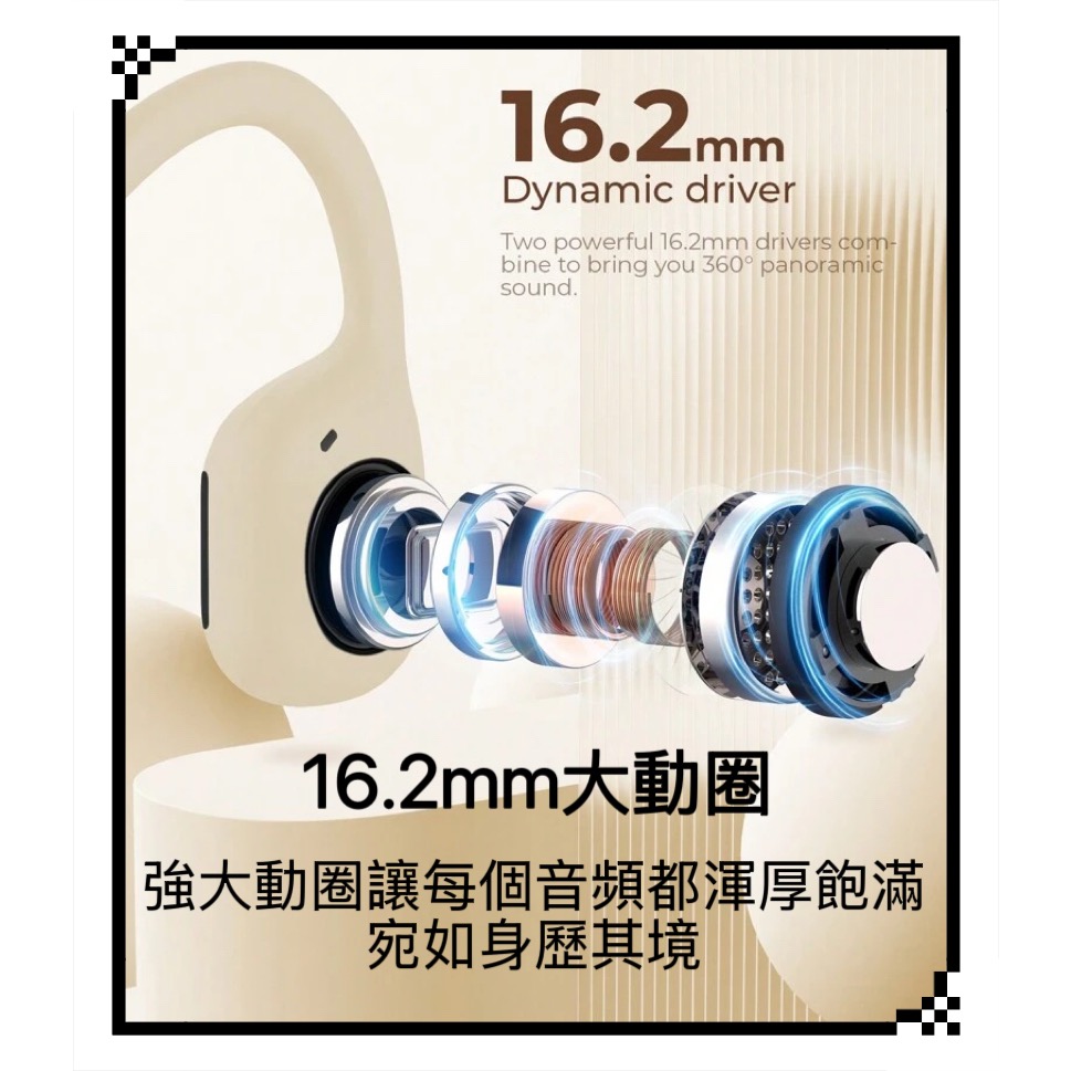 HAVIT 海威特Freego1 氣導無線耳機 Air 360度環繞立體聲 藍牙 空氣傳導耳機(12H高續航/-細節圖6