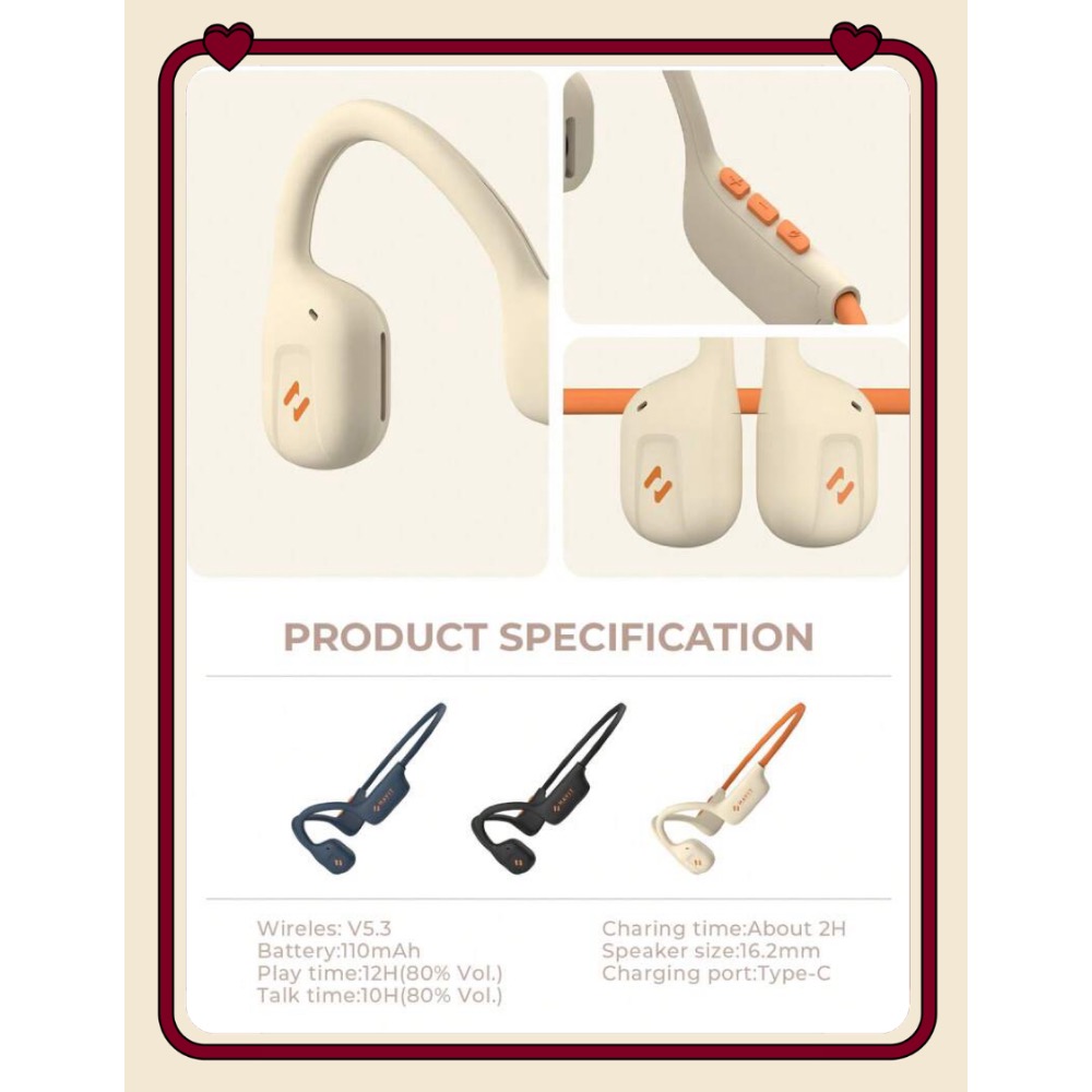 HAVIT 海威特Freego1 氣導無線耳機 Air 360度環繞立體聲 藍牙 空氣傳導耳機(12H高續航/-細節圖7