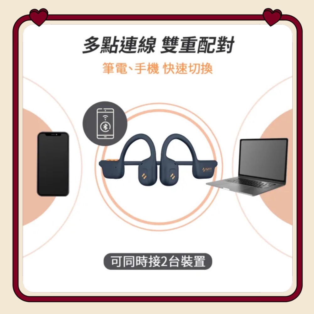 HAVIT 海威特Freego1 氣導無線耳機 Air 360度環繞立體聲 藍牙 空氣傳導耳機(12H高續航/-細節圖9
