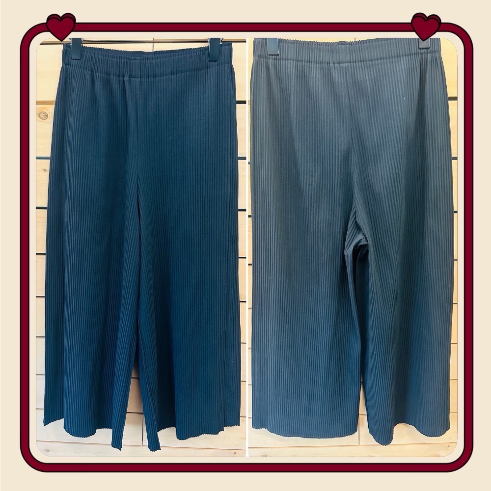 日本🇯🇵 三宅一生 me Issey Miyake 長褲 基本款 黑色 寬褲闊腿褲（MI12KF774）二手-細節圖4