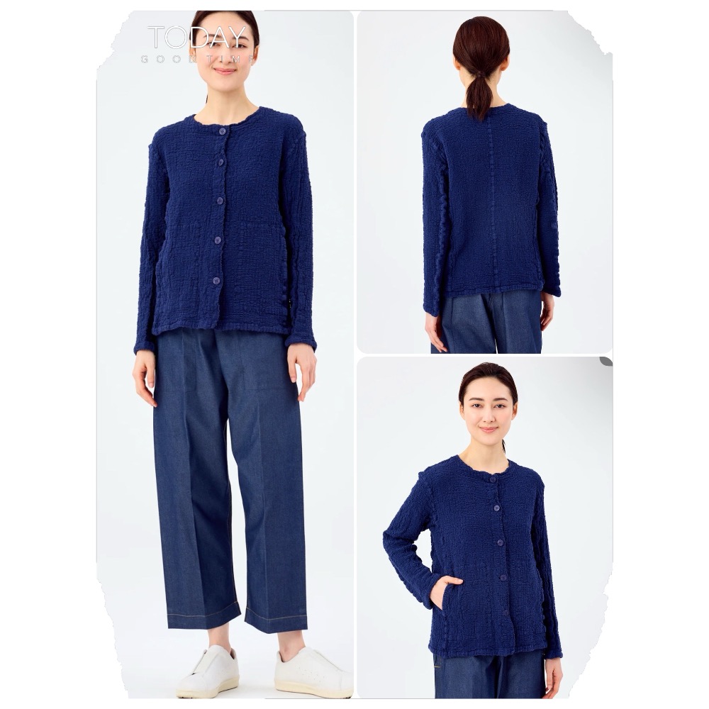 日本🇯🇵 三宅一生 me ISSEY MIYAKE 花椰系列 紫羅蘭 紫色 灰色 小外套 外搭 保暖-細節圖8