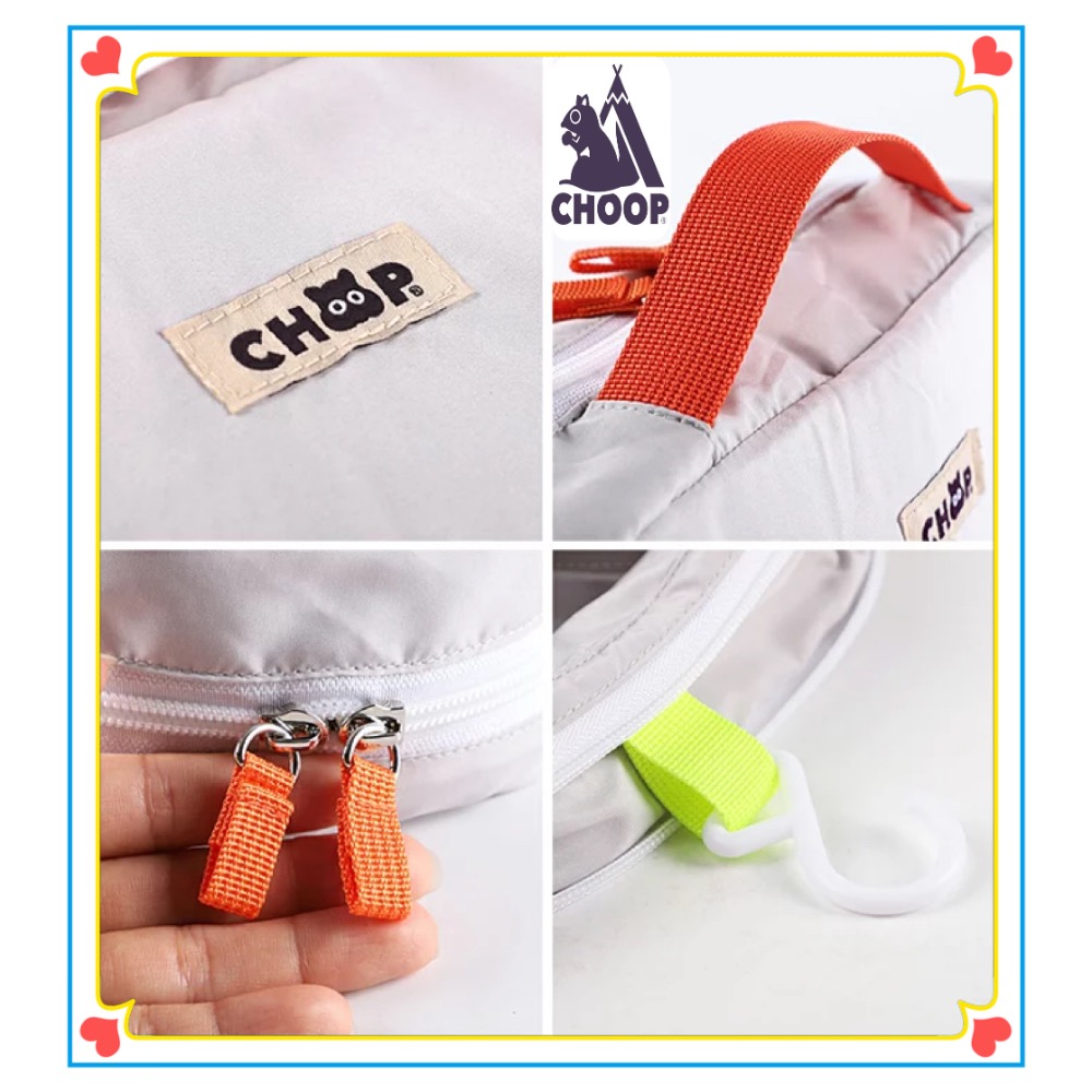 ✅日系CHOOP旅行袋 化妝包 多功能吊掛式收納包 盥洗包 旅行小物收納袋 可掛式 可站立 多口袋 輕量 網眼-細節圖6