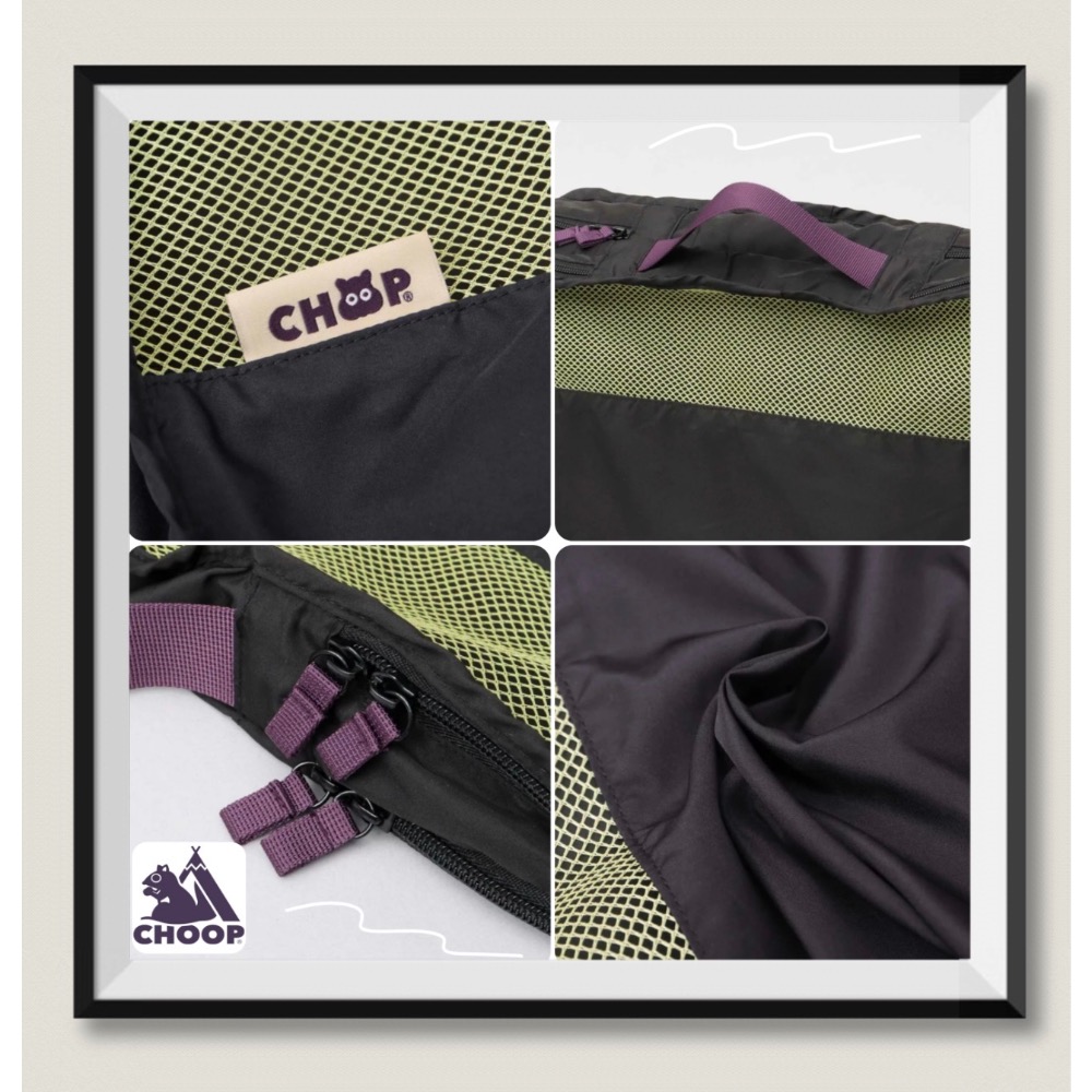 日系CHOOP旅行袋 手提行李袋 雙層 壓縮收納袋 雙拉鏈 行李 衣物 收納 大容量 輕量-細節圖6