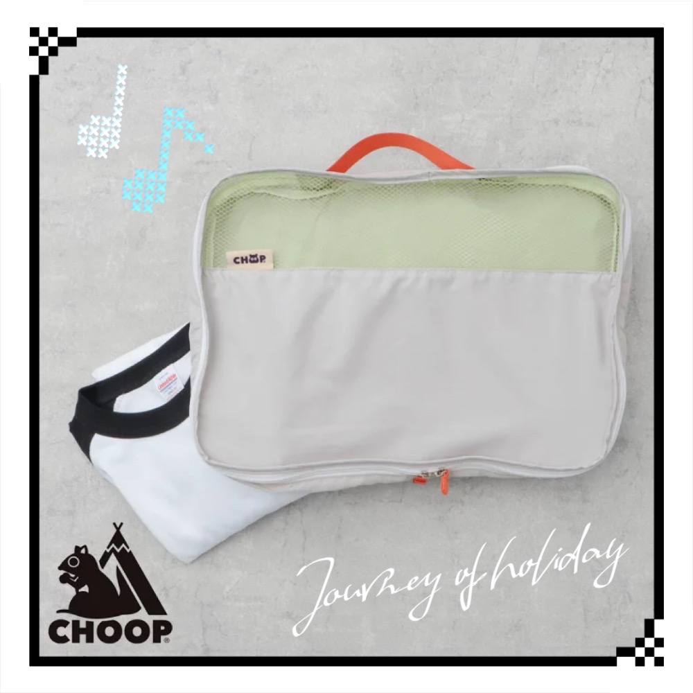 日系CHOOP旅行袋 手提行李袋 雙層 壓縮收納袋 雙拉鏈 行李 衣物 收納 大容量 輕量-規格圖6