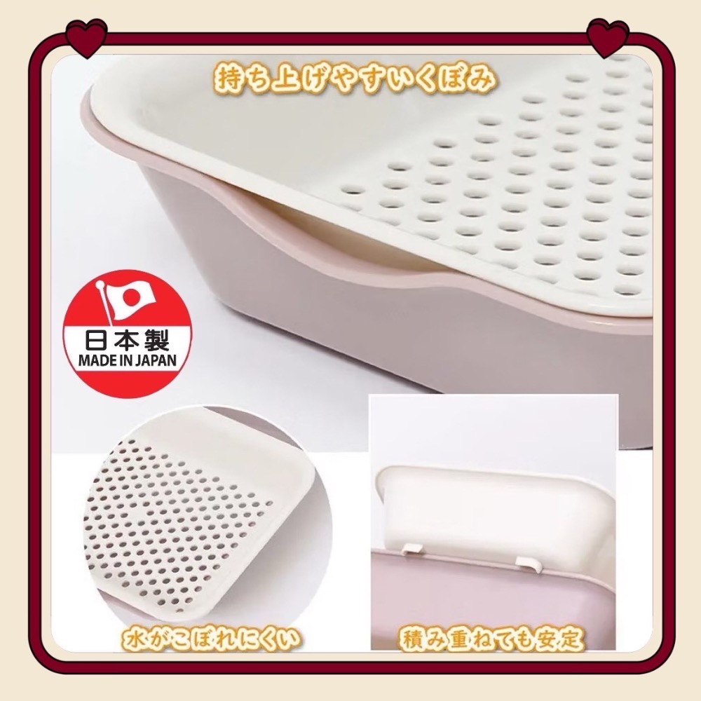 日本🇯🇵製 伊原企販 抗菌 備料盤 備料、沖洗、直接微波 料理盆&料理網組合（小/中/大）-細節圖7