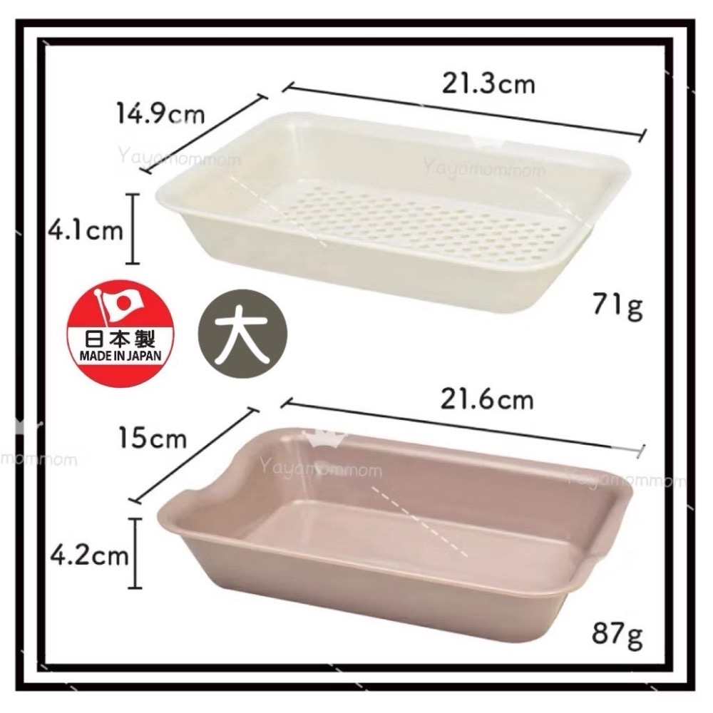 日本🇯🇵製 伊原企販 抗菌 備料盤 備料、沖洗、直接微波 料理盆&料理網組合（小/中/大）-細節圖8
