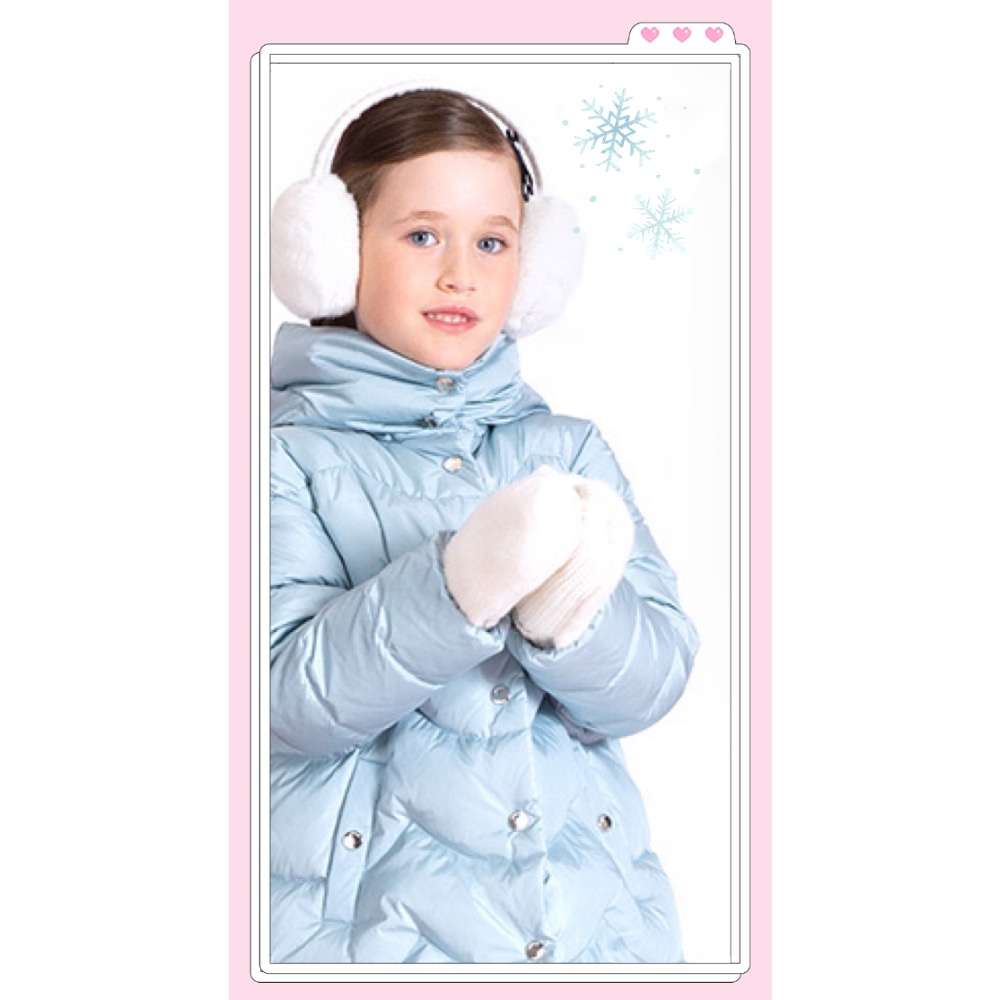 法國🇫🇷 JACADI  女童 外套 羽絨 鵝絨 天空藍 保暖 二手-細節圖2