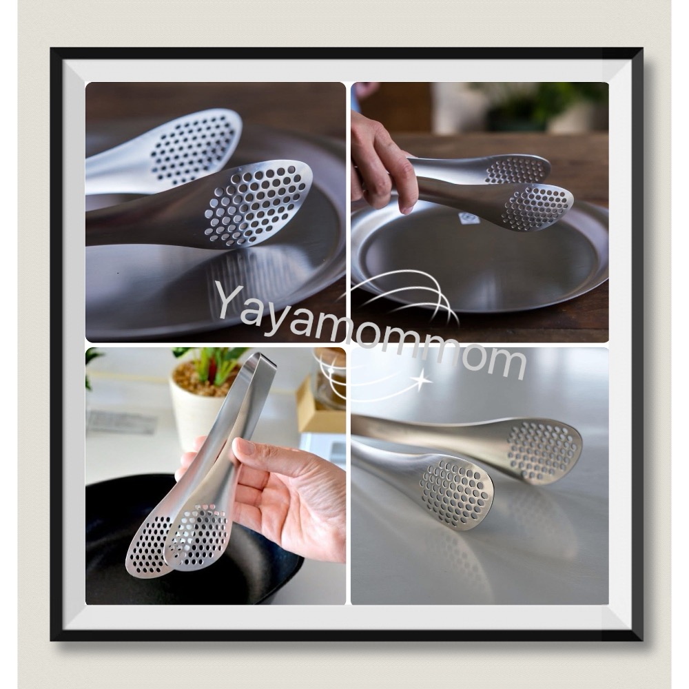 日本🇯🇵柳宗理 18-8不鏽鋼 麵包夾 食物夾 沙拉夾 料理夾 有孔 無孔（22cm)-細節圖3