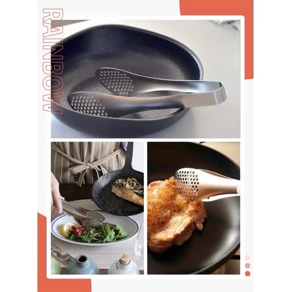 日本🇯🇵柳宗理 18-8不鏽鋼 麵包夾 食物夾 沙拉夾 料理夾 有孔 無孔（22cm)-細節圖6