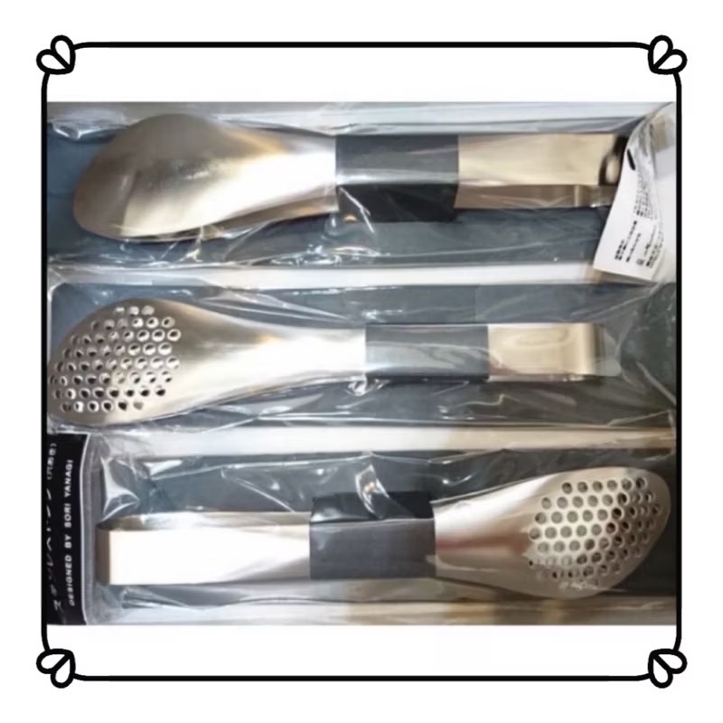 日本🇯🇵柳宗理 18-8不鏽鋼 麵包夾 食物夾 沙拉夾 料理夾 有孔 無孔（22cm)-細節圖9