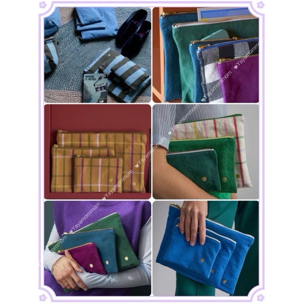 法國🇫🇷 La cerise sur le gâteau 有機棉 手提 側背包 立體 收納包 收納袋 防水棉-細節圖3