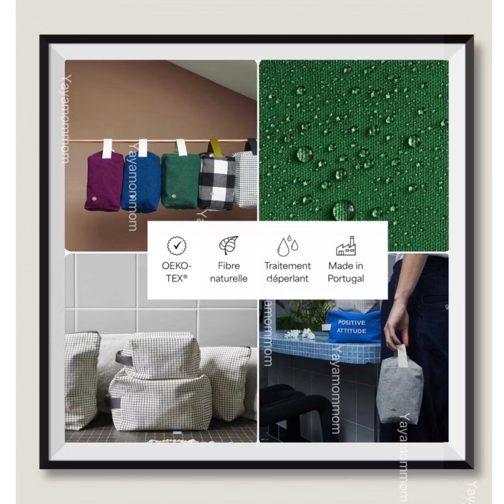 法國🇫🇷 La cerise sur le gâteau 有機棉 手提 側背包 立體 收納包 收納袋 防水棉-細節圖5