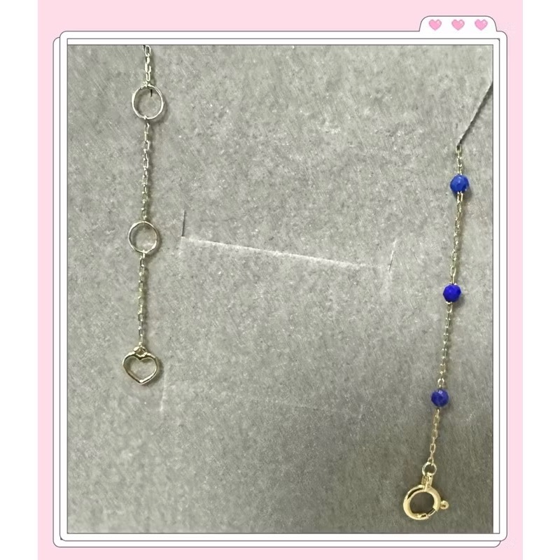 法國🇫🇷 VIVIENNE DIAMANT 輕珠寶 手鍊 青晶石 18k金 細緻 質感 優雅 聖誕禮物 情人節-細節圖3