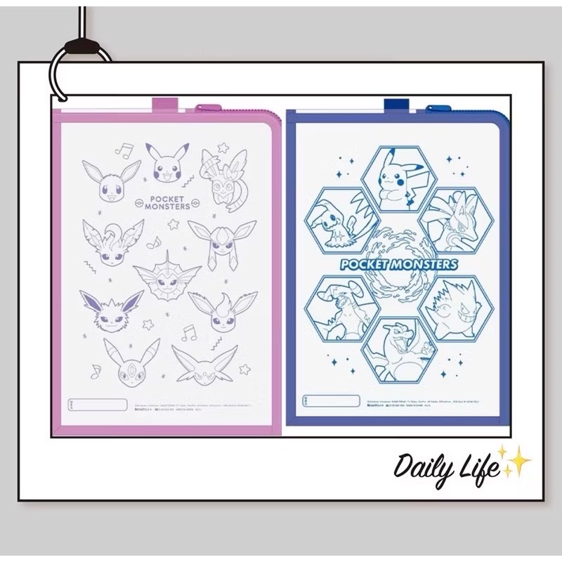 POCKET MONSTERS 聯絡袋 寶可夢 拉鍊 資料袋 透明 分類 檔案 神奇寶貝 口袋妖怪 A4-細節圖5