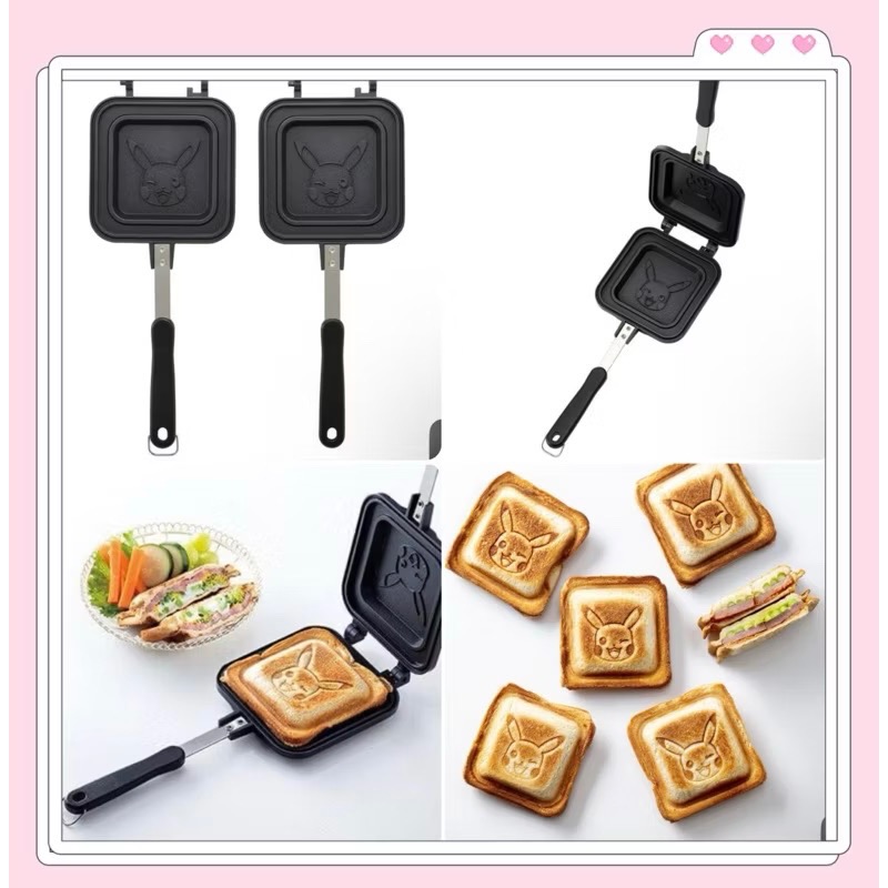 日本🇯🇵 Skater 寶可夢 皮卡丘 鬆餅圓形烤盤 造型烤盤 神奇寶貝 熱壓吐司烤盤 米菲兔 雞蛋糕 章魚燒 露營-細節圖2