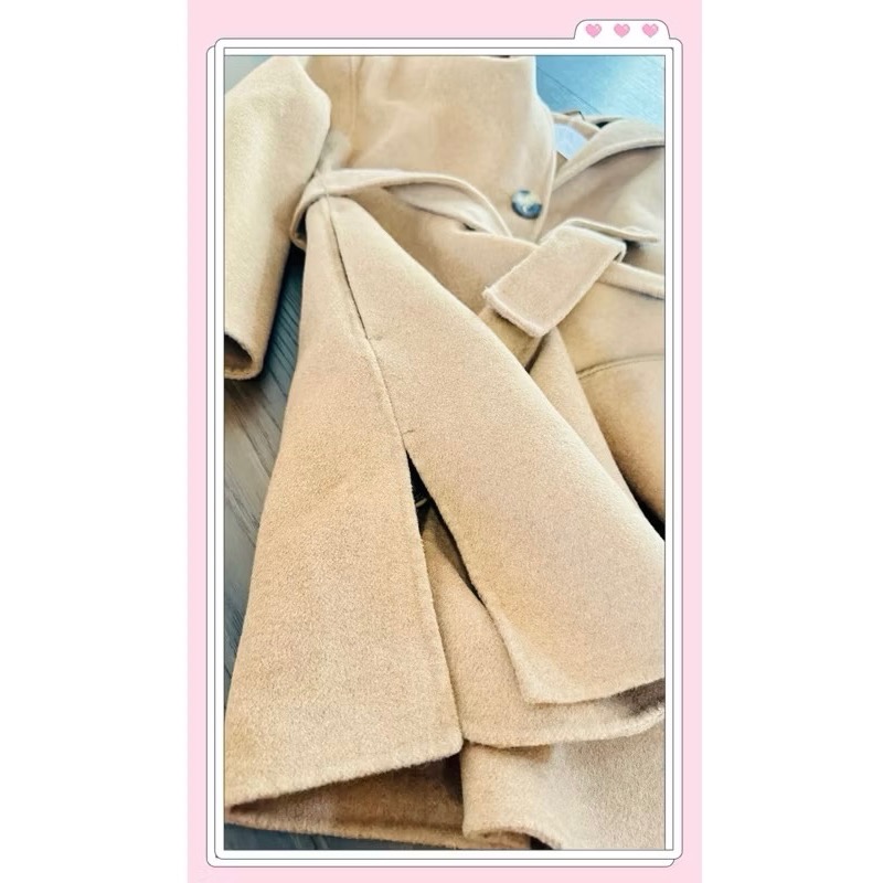 ZARA 羊毛 綁帶 大衣 外套  類風衣 女童 保暖 帽子 童裝-細節圖4