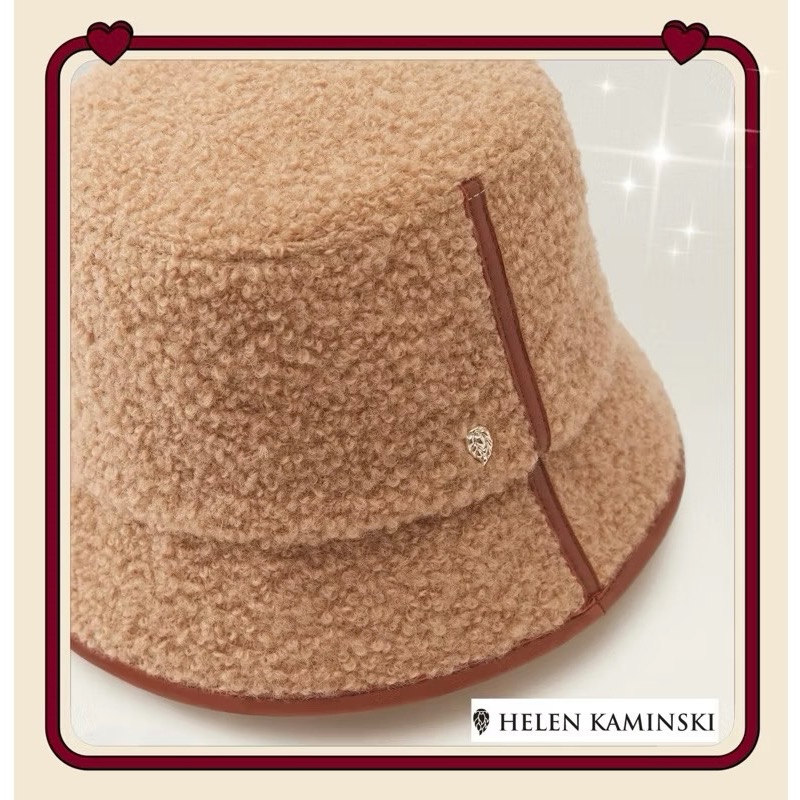 澳洲🇦🇺 HELEN KAMINSKI 海倫帽 桶帽 毛呢 泰迪🐻帽 帽子 棕色 可調頭圍-細節圖2