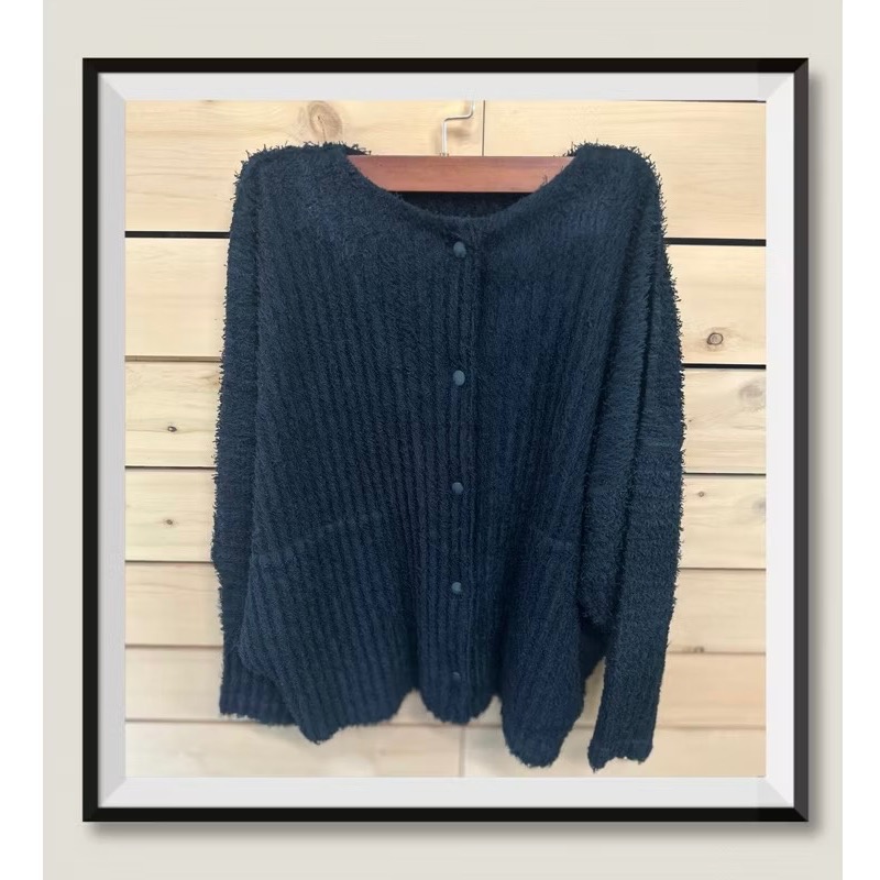 三宅一生 me Issey Miyake 圓領 長袖 上衣 黑色 開釦 外套 釦子 二手（MI48J065215F F）-細節圖4