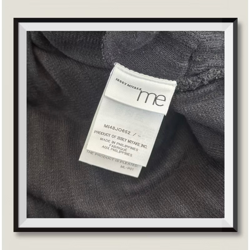 三宅一生 me Issey Miyake 圓領 長袖 上衣 黑色 開釦 外套 釦子 二手（MI48J065215F F）-細節圖6