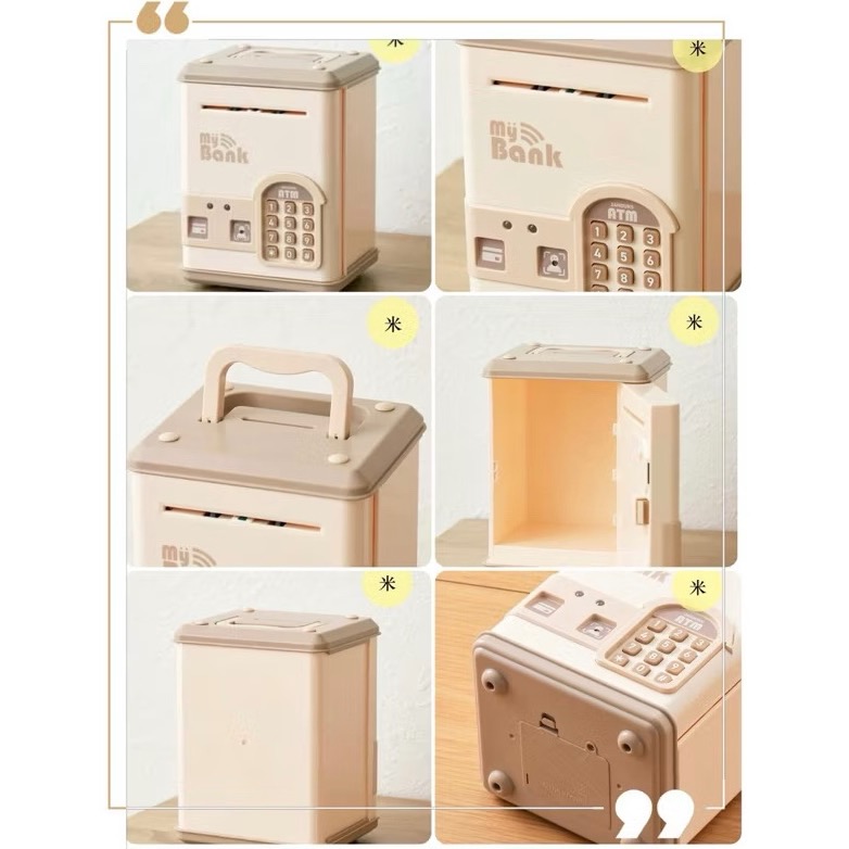 日本🇯🇵 3coins 電子存錢筒 存錢筒 撲滿 儲金筒 貯金箱 保險箱 智能 電子 卡片 感應 密碼 兒童 玩具-細節圖6