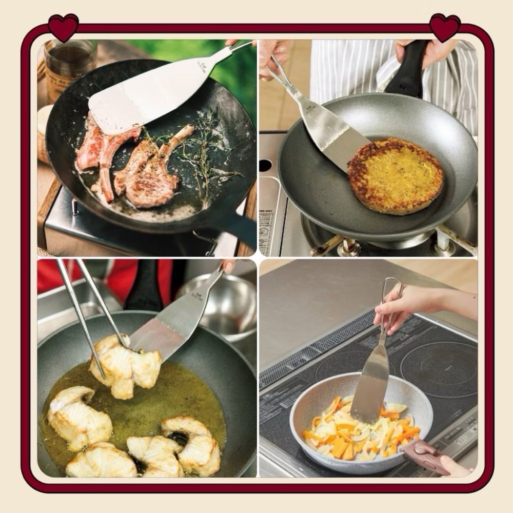 日本🇯🇵貝印 KAI SELECT100 18-8不鏽鋼 加長 薄型 平煎鏟 鍋鏟 煎魚 煎蛋 翻面 （DH-312-細節圖6