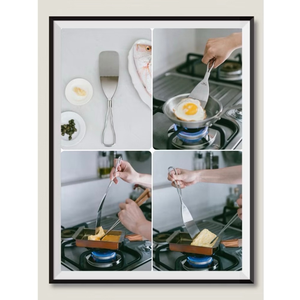 日本🇯🇵貝印 KAI SELECT100 18-8不鏽鋼 加長 薄型 平煎鏟 鍋鏟 煎魚 煎蛋 翻面 （DH-312-細節圖8