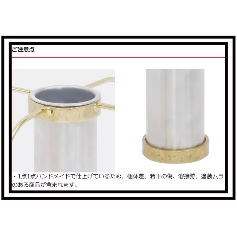 日本🇯🇵 Creer in bloom 黃銅/鋁製 圓筒底座 花瓶 支架 黃銅 銀 可愛 簡單 裝飾 居家 佈置-細節圖4