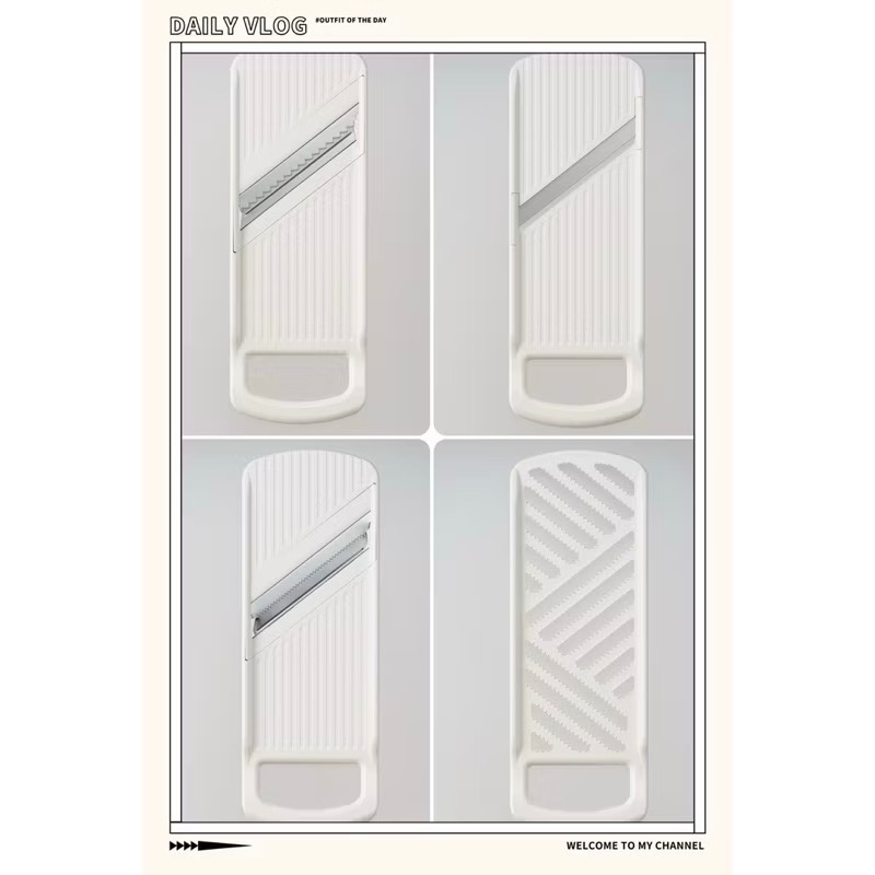 日本🇯🇵 YOSHIKAWA 吉川 多功能刨絲器(內含四種刨片) 蔬菜調理器 七件組 切菜 刨絲 刨刀 日本製 刨刀-細節圖4