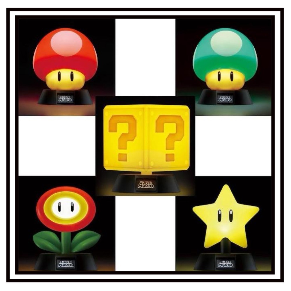 日本 🇯🇵 瑪利歐 任天堂 Nintendo switch 檯燈 桌燈 床頭燈 LED 蘑菇 無敵星 問號磚塊 火焰-細節圖3