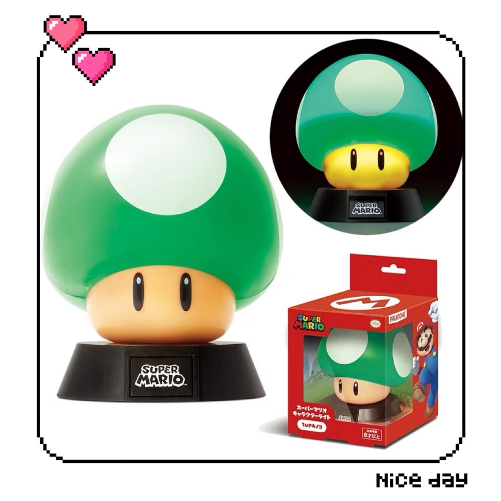 日本 🇯🇵 瑪利歐 任天堂 Nintendo switch 檯燈 桌燈 床頭燈 LED 蘑菇 無敵星 問號磚塊 火焰-規格圖9