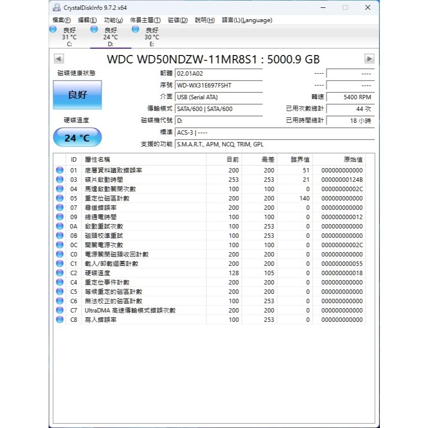 WD 5T外接硬碟 2.5吋 隨身硬碟 my passport 5t wd 2.5吋 紅色 WD5T行動硬碟usb3.0-細節圖3